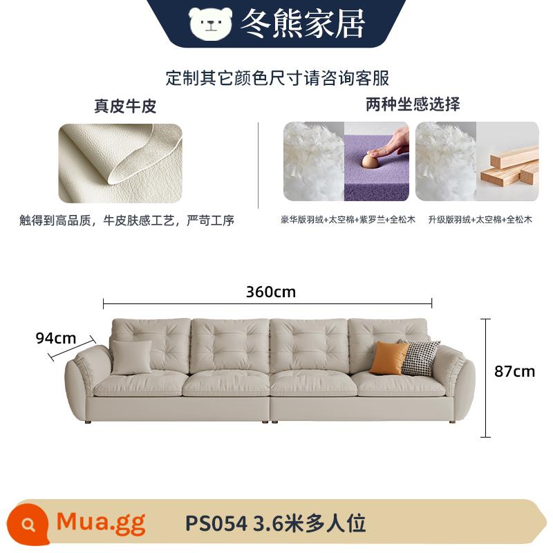 Dongxiong Da Nghệ Thuật Bắc Âu Đơn Giản Hiện Đại Ý Nhẹ Nhàng Sang Trọng Sofa Da Căn Hộ Nhỏ Hàng Thẳng Sofa Mây Gió - Xe đa chỗ 3,6m bọc da thật