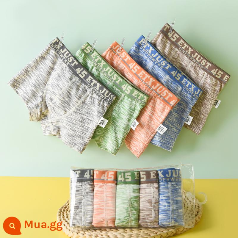 Quần lót boxer cotton nguyên chất cho trẻ em bé trai loại A quần short màu đỏ dành cho bé trai và thanh thiếu niên - Kiểu ngụy trang GB033#cotton nguyên chất#5 gói