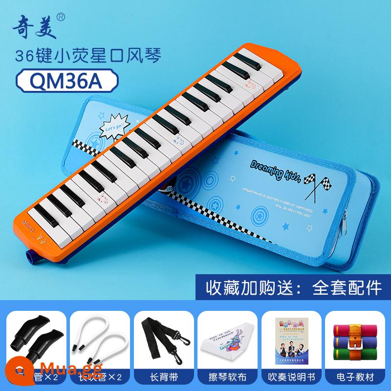 Chi Meikou Fengqin 37 -Key Trường tiểu học 32 -Ka Children 41 Key Little Caita Black Black Black Blind Piano Blowing - [Ngôi sao nhỏ 36 phím] Túi cứng hoạt hình + 2 bộ ống thổi + giáo cụ