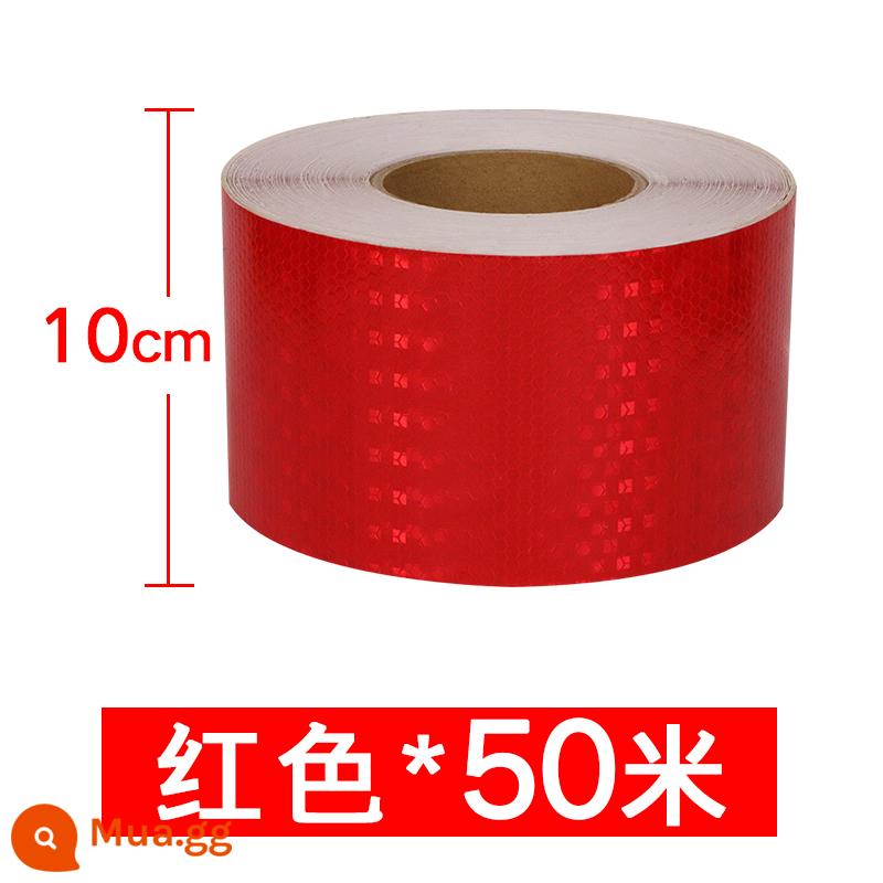 Rộng 10CM ban đêm miếng dán phản quang dải an toàn giao thông chống va chạm dấu hiệu cảnh báo dải phản quang nổi bật dán xe hơi ánh sáng ban đêm - Ngôi sao đỏ bóng rộng 10cm - 50m (cả cuộn)