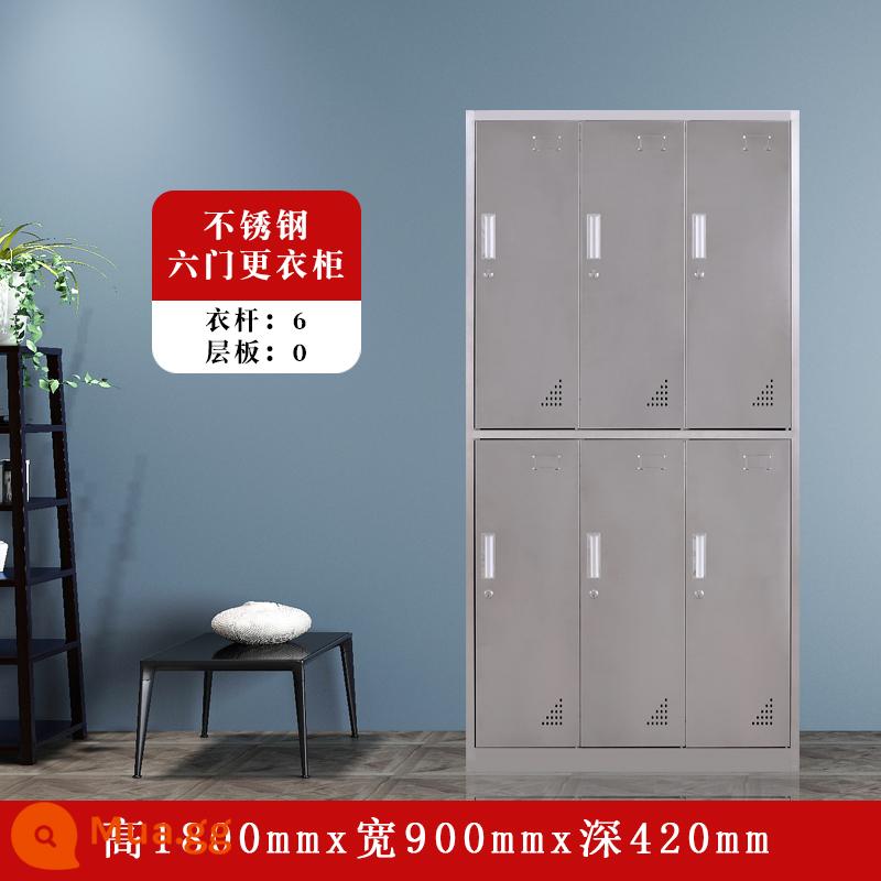 Zhenyuan thép không gỉ tủ thuốc tây phòng khám nha khoa tủ thuốc vô trùng tủ thiết bị y tế tủ hồ sơ y tế tủ lưu trữ - Sáu cửa