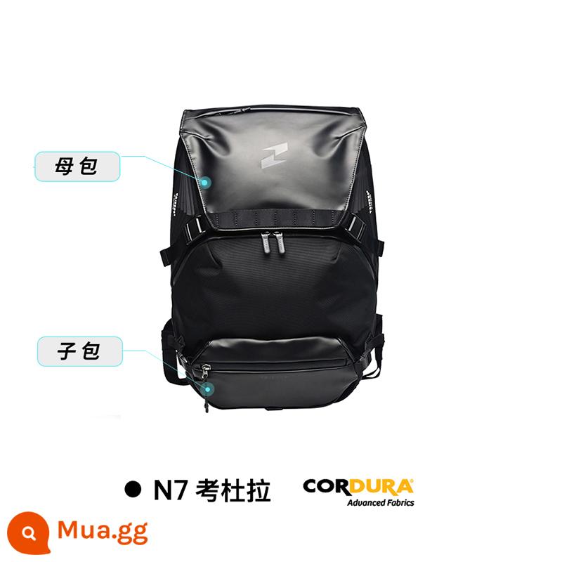 TAJEZZO Explorer xu hướng ba lô đa năng túi du lịch ngoài trời chức năng đi lại ba lô máy tính nam N7 - N7 CORDURA, thân chính khoảng 17 lít, túi nhỏ 1 lít, đựng vừa laptop 16 inch