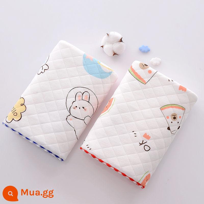 Bé nguyên chất cotton đầu tiên sinh phòng bọc, bé sơ sinh quấn vải bọc, mùa xuân thu đông làm dày tiếp liệu - [2 gói, tiết kiệm 8 nhân dân tệ] Thỏ kẹo + Gấu dưa hấu