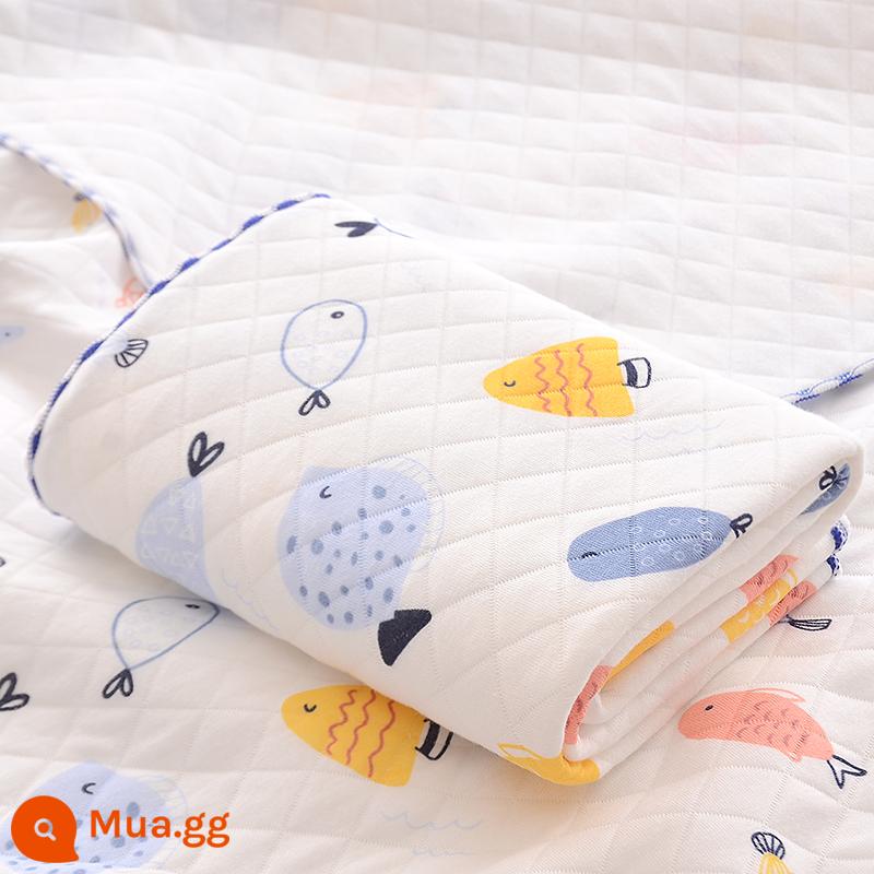 Bé nguyên chất cotton đầu tiên sinh phòng bọc, bé sơ sinh quấn vải bọc, mùa xuân thu đông làm dày tiếp liệu - Gói phòng sinh dày/cá đầy màu sắc