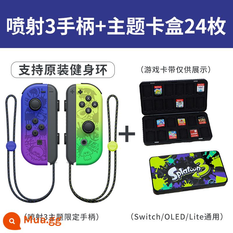 Splatoon 3 thích hợp cho tay cầm Switch joycon hỗ trợ không dây vòng tập thể dục Nintendo NS double travel limited tay cầm trò chơi oled rung somatosensory nội địa jc trọn bộ phụ kiện - Tay cầm Jet 3 + hộp đựng 24 thẻ chủ đề máy bay phản lực [hỗ trợ vòng tập thể dục]