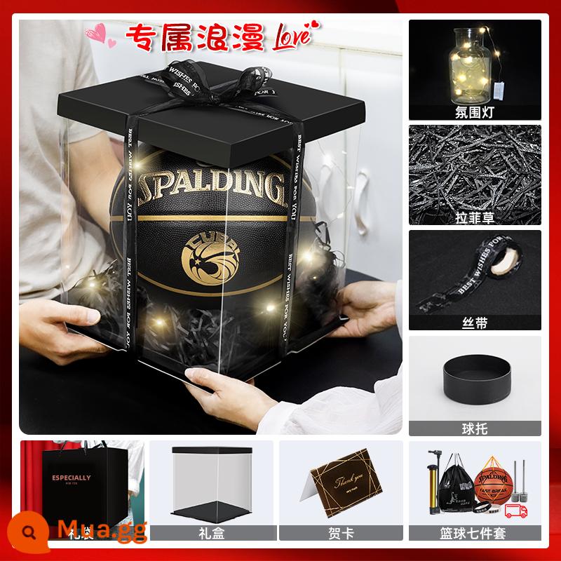 Chính Hãng Spalding Bóng Rổ Quà Tặng Sinh Nhật Chuyên Nghiệp Số 7 Chính Thức Trưởng Thành Bé Gái Tặng Bạn Trai Tặng Hộp Bao Bì Series - [Cảm giác sảng khoái] CUBAL League 77-568Y [Hộp quà tinh tế]