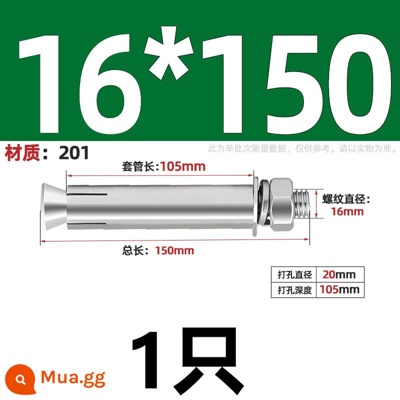 304/201/316 Thép Không Gỉ Mở Rộng Vít Bu Lông Mở Rộng Kéo Nổ Mở Rộng Ống Đinh Ngoài Ống M6M8M10-M20 - 201-M16*150(1 cái)