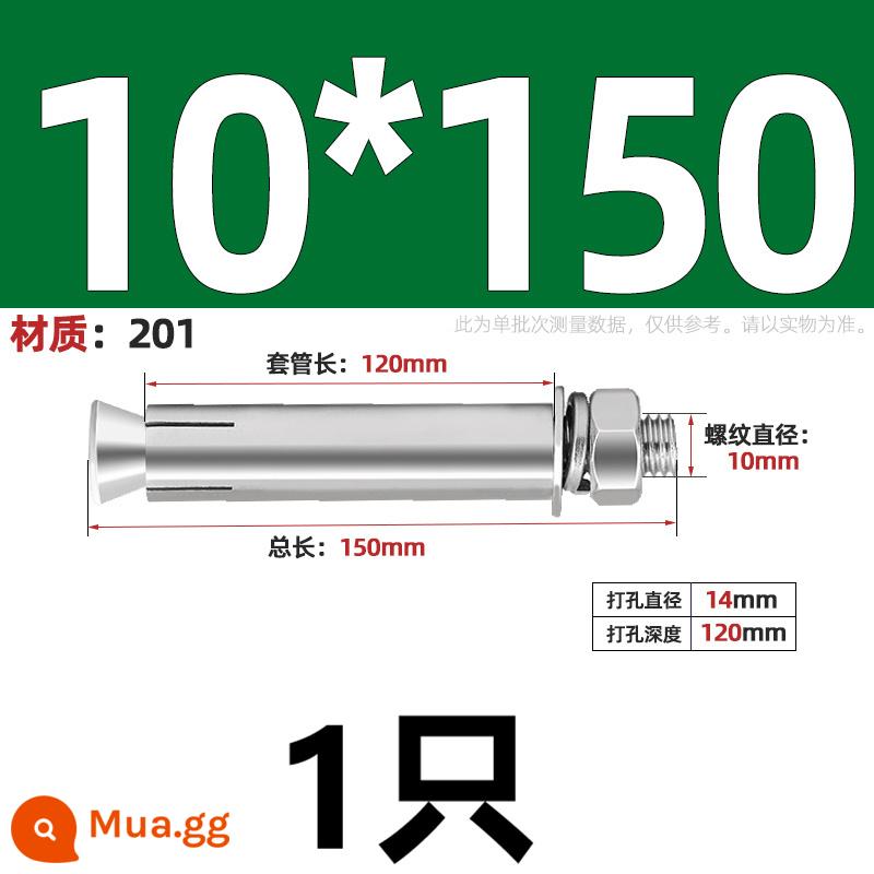 304/201/316 Thép Không Gỉ Mở Rộng Vít Bu Lông Mở Rộng Kéo Nổ Mở Rộng Ống Đinh Ngoài Ống M6M8M10-M20 - 201-M10*150(1 cái)