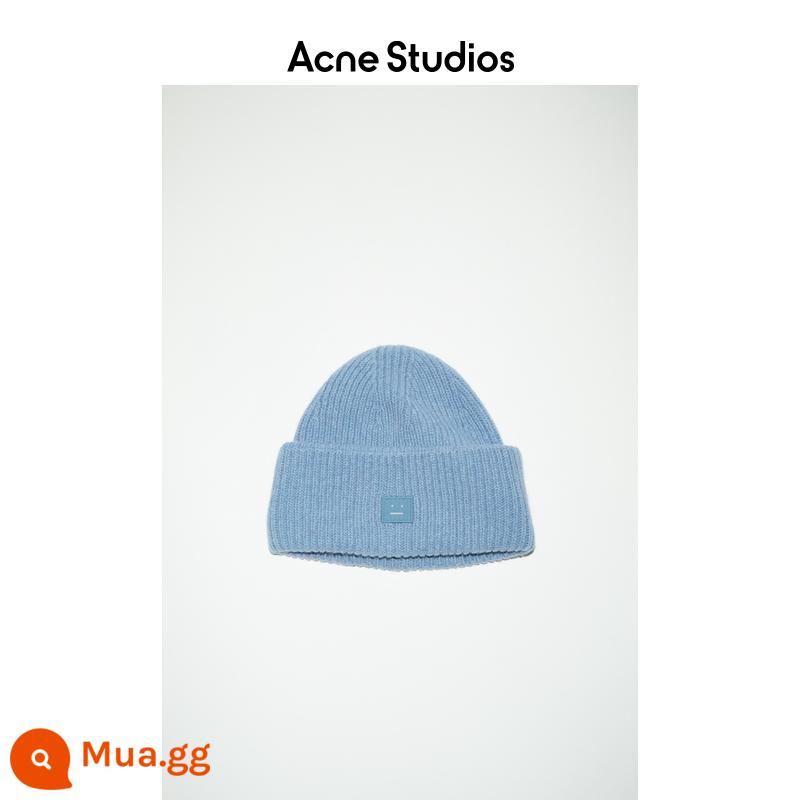 Acne Studios Unisex Biểu cảm khuôn mặt Mũ len mỉm cười Mũ len Mũ len - Thép xanh hỗn hợp tan chảy