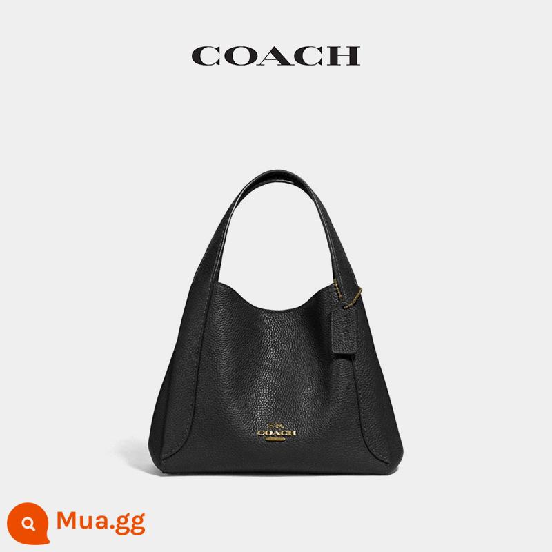 COACH/COACH logo cổ điển Túi xách hình bán nguyệt HADLEY số 21 - vàng/đen (da bò)