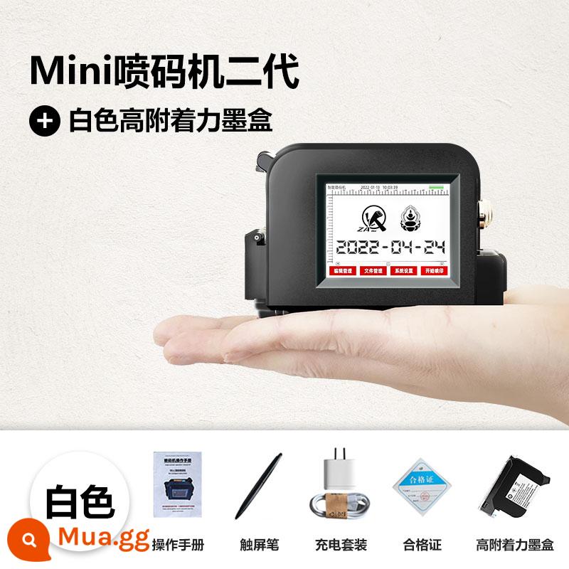 Chuangpu MP10 máy in phun khô nhanh mini cầm tay mã hóa ngày sản xuất nhỏ cầm tay phông chữ lớn và ký tự lớn hướng dẫn sử dụng hình ảnh máy nhãn Mã QR mã số lô mã số - Máy in phun (chiều cao phông chữ 12,7MM) + hộp mực trắng