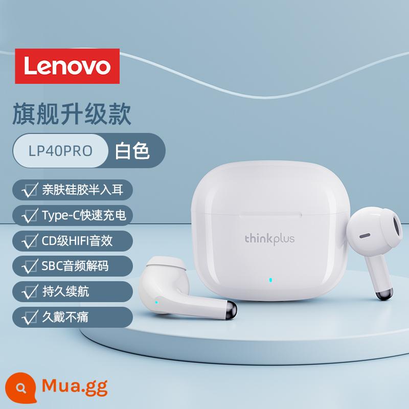 Tai nghe Bluetooth Lenovo true wireless dành cho nam và nữ giảm tiếng ồn mới 2023 chờ siêu lâu cho Apple Huawei Xiaomi - Màu trắng ★Mẫu nâng cấp [lấy ra và kết nối + hiệu ứng âm thanh HIFI cấp CD và thời lượng pin lâu dài]