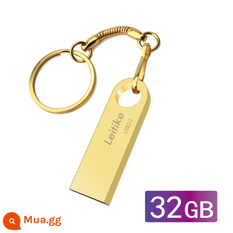 Lei Yuke 8G Đĩa U Đấu Thầu Tùy Chỉnh Chữ Logo Chính Thức USB Triển Lãm Tặng Vàng USB Chống Nước Tốc Độ Cao - Vàng 32G [phiên bản giao ngay]