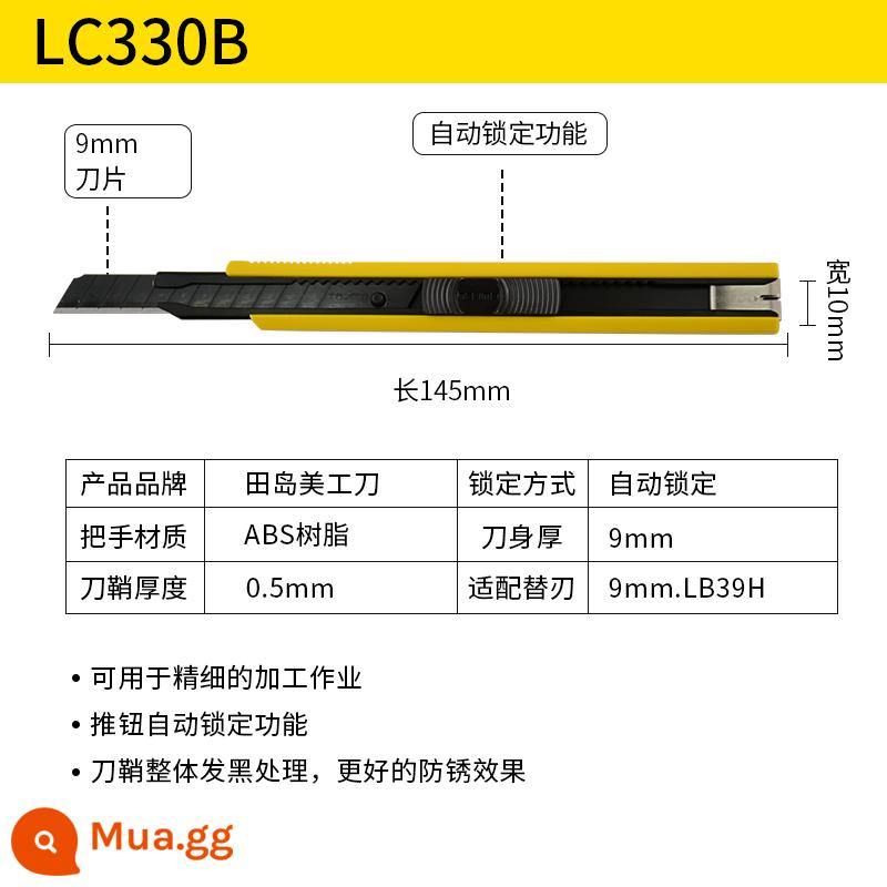 Tajima Tajima nghệ thuật dao 9mm giấy dán tường cắt giấy ra khỏi hộp dao 30 độ góc nhọn dao nhỏ phim lưỡi dao - LC330B