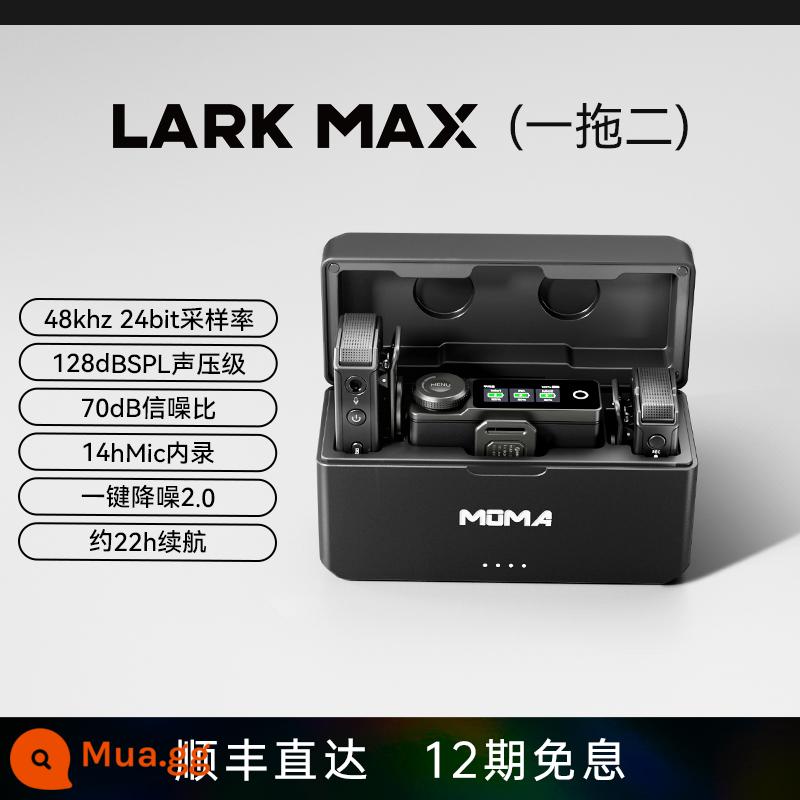 MOMA Lark MAX Micro không dây phát sóng trực tiếp Lark Radio Micro voi ma mút ghi âm điện thoại di động camera giảm tiếng ồn - [Đài đôi] Một cho hai người có hộp sạc