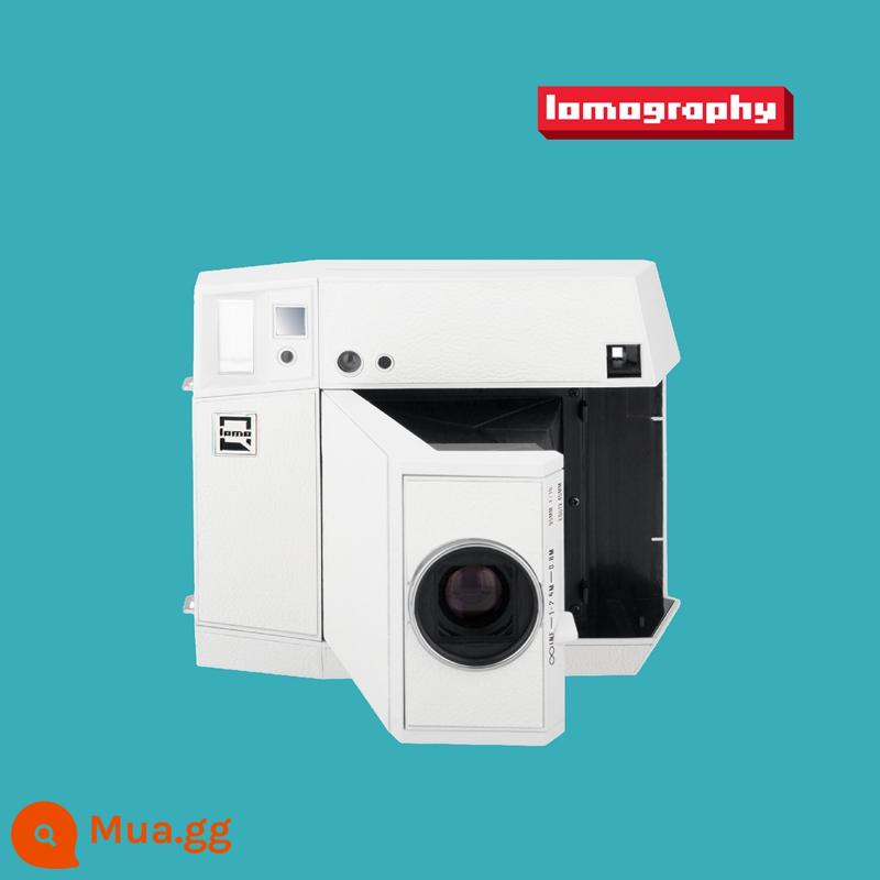 LOMO ISTANT SQUARE CUBE GRETING Camera gập máy ảnh một khi hình ảnh khoang da retro - Màu trắng tinh khiết cổ điển - phiên bản độc lập (không bao gồm giấy ảnh dùng pin)