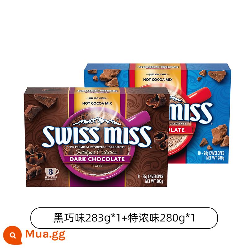 swissmiss Swiss Miss Meiyike sô cô la nóng bột ca cao sữa pha đồ ​​uống bữa sáng hoài cổ - Vị socola đen + vị sữa (có thể pha được 18 cốc)