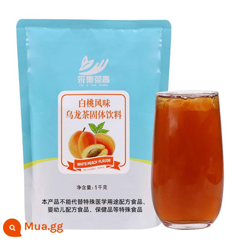 Bộ sưu tập bột nước ép có hương vị trà 1kg nước giải khát pha chế đồ uống rắn phục vụ túi nguyên liệu thương mại - Bột nước trái cây hương đào trắng ô long