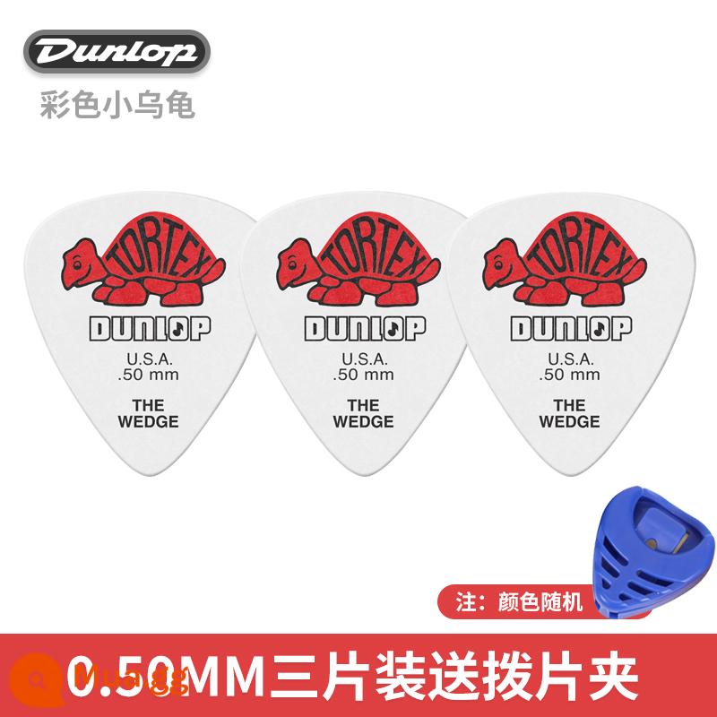 Dunlop Mái Chèo Dunlop 478R Con Rùa Nhỏ Đàn Guitar Mái Chèo Tốc Độ Bom Chống Trơn Trượt Dân Gian Đàn Guitar Điện Mùa Xuân Mảnh - [Gói ba chiếc] Rùa nhiều màu sắc 0,50mm + kẹp gắp miễn phí