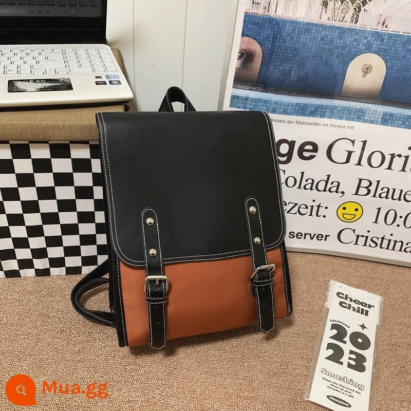 Phong Cách Anh Quốc PU Ba Lô Nam Công Sở Túi Du Lịch Màu Da Mềm Retro Đại Học Phong Cách Schoolbag Nữ Sinh Viên Đại Học - Cam (thu về làm quà nhỏ)