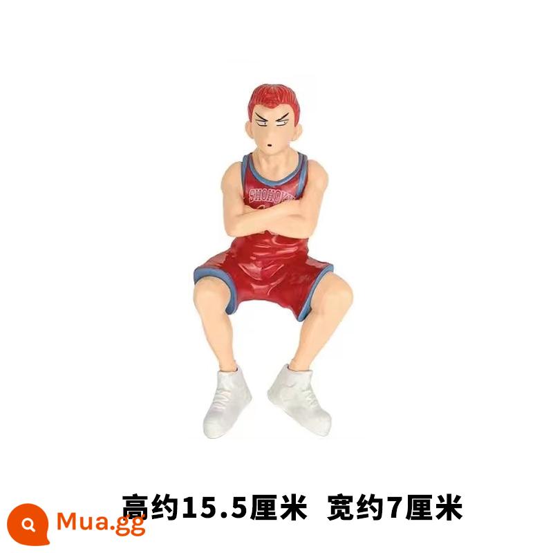 Thời gian ngọt ngào ~ Slam Dunk Trang trí bánh Bóng rổ Cậu bé Cậu bé Trang trí sinh nhật PVC Rắn Rukawa Maple - [Nhựa] Sakuragi Hanamichi [5 cái]