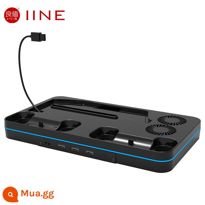 Giá trị tốt (IINE) phù hợp cho máy chơi game Sony PS5 Slim phiên bản mỏng đế dọc PS5 tay cầm đế sạc quạt làm mát giá đỡ máy chơi game có đèn phụ kiện máy chơi game PS5 - Đế đứng sạc làm mát PS5 Slim-L939