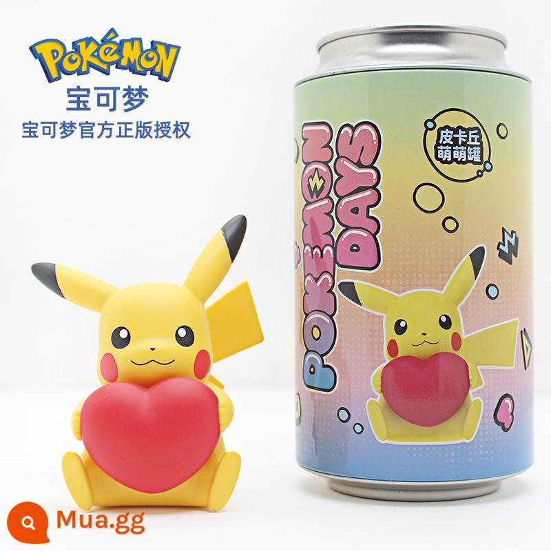 Elf Pokémon Pokémon Pikachu Model Tide Chơi hộp mù cô gái dễ thương máy tính để bàn đồ trang trí nhỏ - Phong cách tình yêu [lon dễ thương chính hãng có nhãn chống hàng giả và nhãn dán miễn phí]