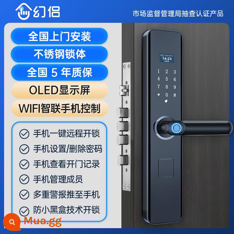 Magic đối tác khóa vân tay tại nhà chống trộm cửa khóa điện tử khóa cửa thông minh khóa mật khẩu khóa cửa khóa thông minh top 10 thương hiệu - Thân khóa im lặng bằng thép không gỉ + Điều khiển thông minh WiFi + Màn hình OLED + chuông cửa + bảo hành 5 năm khi lắp đặt tận nhà