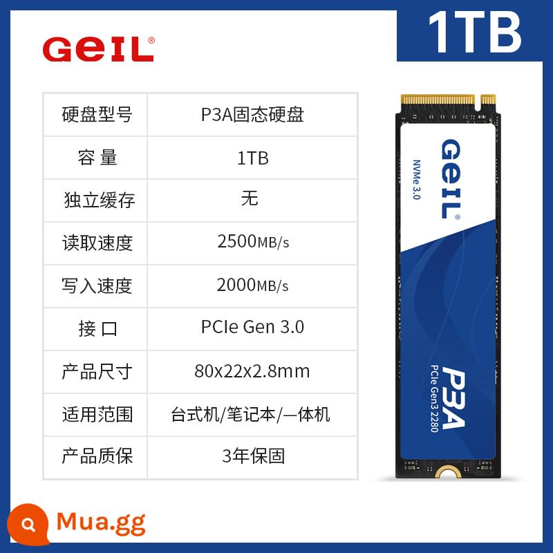 GeIL Jinbang P3L SSD 512g 1t 2t máy tính để bàn m.2 SSD máy tính xách tay NVME M2 - P3A 1T 2500 MB/giây