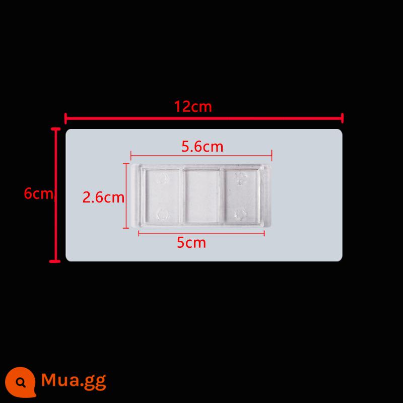 Móc khóa hình chữ U phụ kiện đa năng, mạnh mẽ trong suốt, không cần đục lỗ, móc treo tường, giá để đồ, miếng dán dính không dấu vết. - [Miếng vá khóa hộp ngắn] 2 miếng