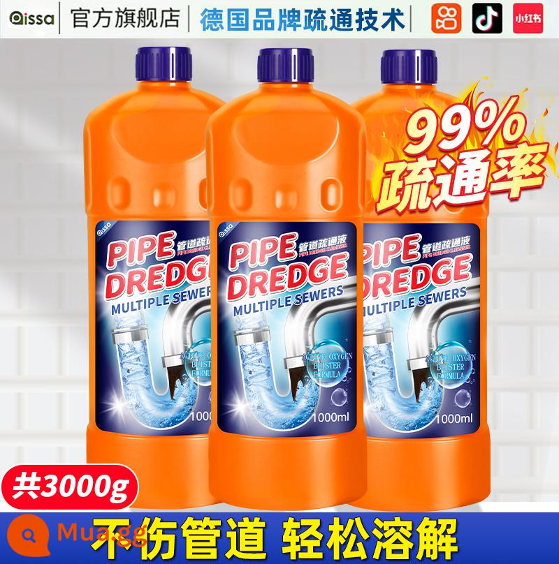 Chất nạo vét đường ống hòa tan mạnh mẽ hiện vật để đi qua cống thoát nước nhà vệ sinh nhà vệ sinh tắc nghẽn vết dầu nhà bếp chất lỏng phổ quát - 3L