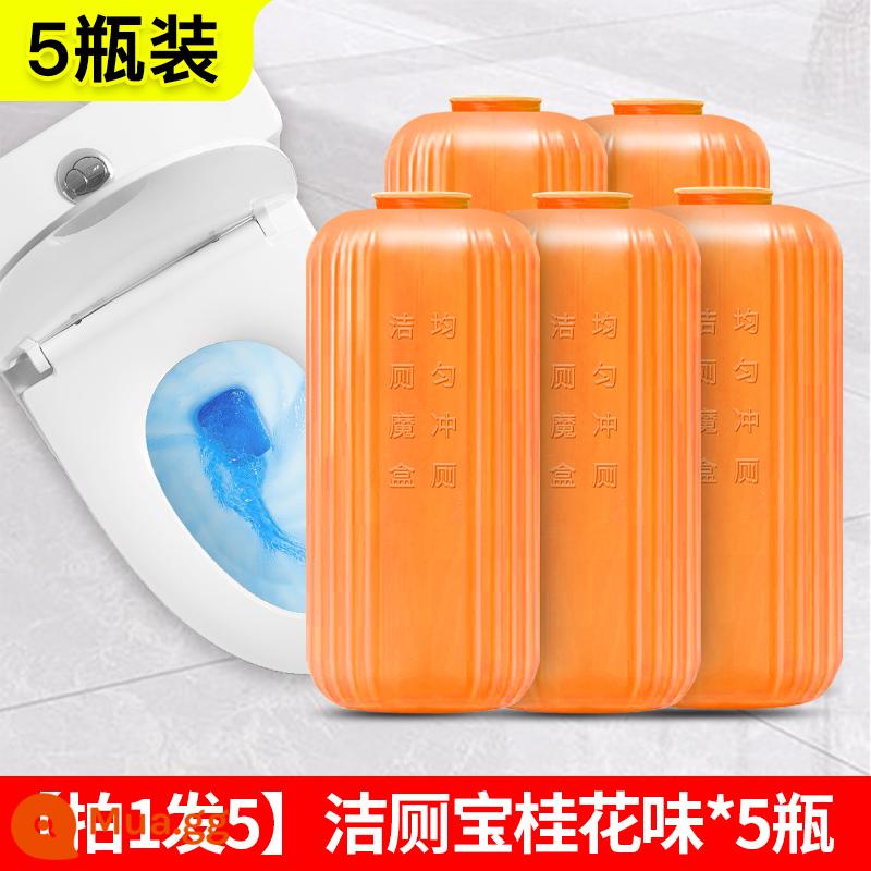 Nước tẩy toilet nước tẩy toilet bong bóng xanh toilet kho báu rửa toilet khử mùi tự động tẩy cặn khử mùi khử màu hiện vật - Mua 1 Tặng 4 [Hương Osmanthus] Làm sạch lâu dài ♥ Bán chạy nhất trên mạng