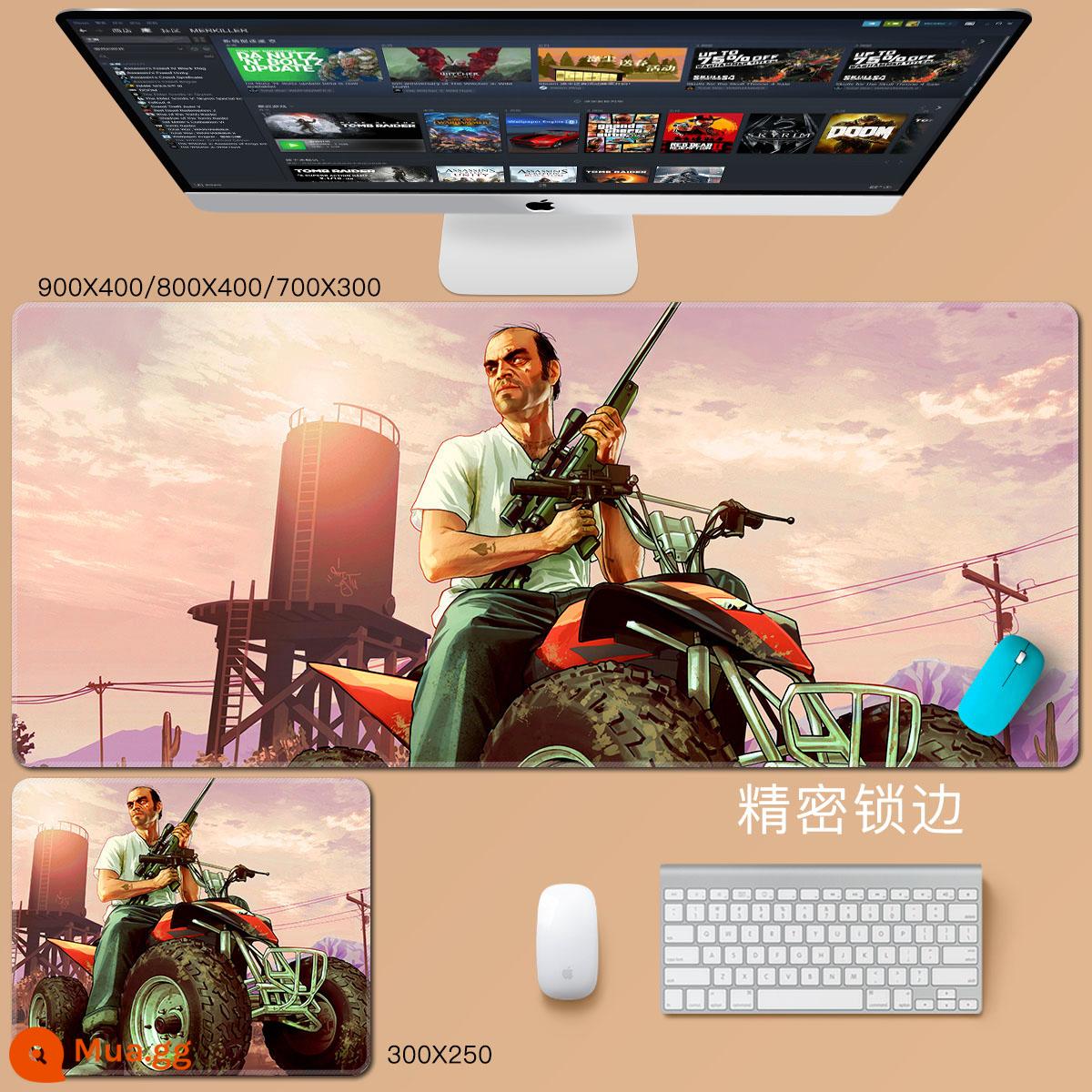 GTA5 Miếng Lót Chuột Quá Khổ Khóa Cạnh Thế Hệ Thứ 5 Grand Theft Auto Tùy Chỉnh Máy Tính Để Bàn R Ngôi Sao Trò Chơi Thiết Bị Ngoại Vi - bộ đồ 40