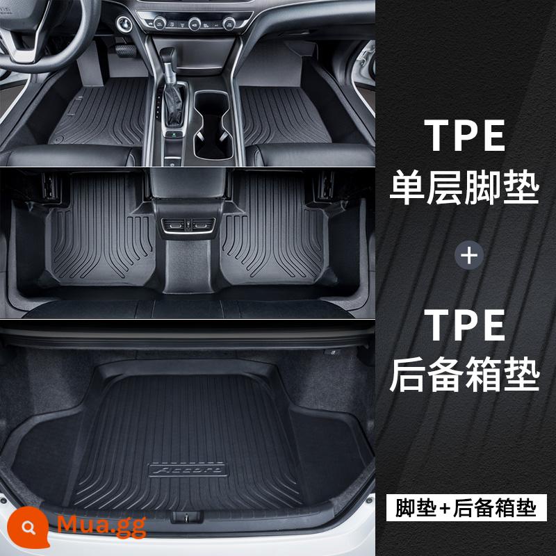 Thích hợp cho 22 tấm thảm lót sàn ô tô Honda Accord thế hệ thứ mười được bao quanh hoàn toàn bởi thảm lót sàn ô tô tpe sửa đổi thế hệ thứ tám mươi chín - [Thảm sàn TPE thân thiện với môi trường] + Thảm chính cốp xe