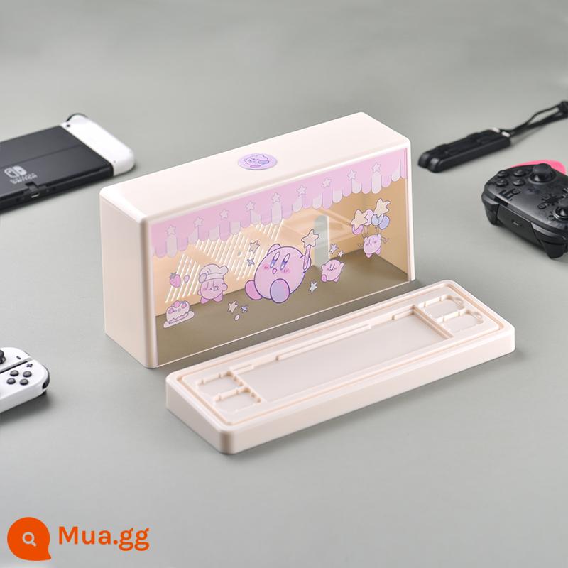 Vỏ bảo vệ Nintendo Switch vỏ cứng màn hình oled tích hợp tay cầm silicon vỏ mềm Star Kirby Phiên bản tiếng Nhật thời lượng pin phiên bản ns vỏ bảo vệ đế cắm được miếng dán có thể tháo rời hộp đựng thẻ di động túi đựng - Cây Đũa Thần Tiên Kirby Cổ Trắng Chống Bụi