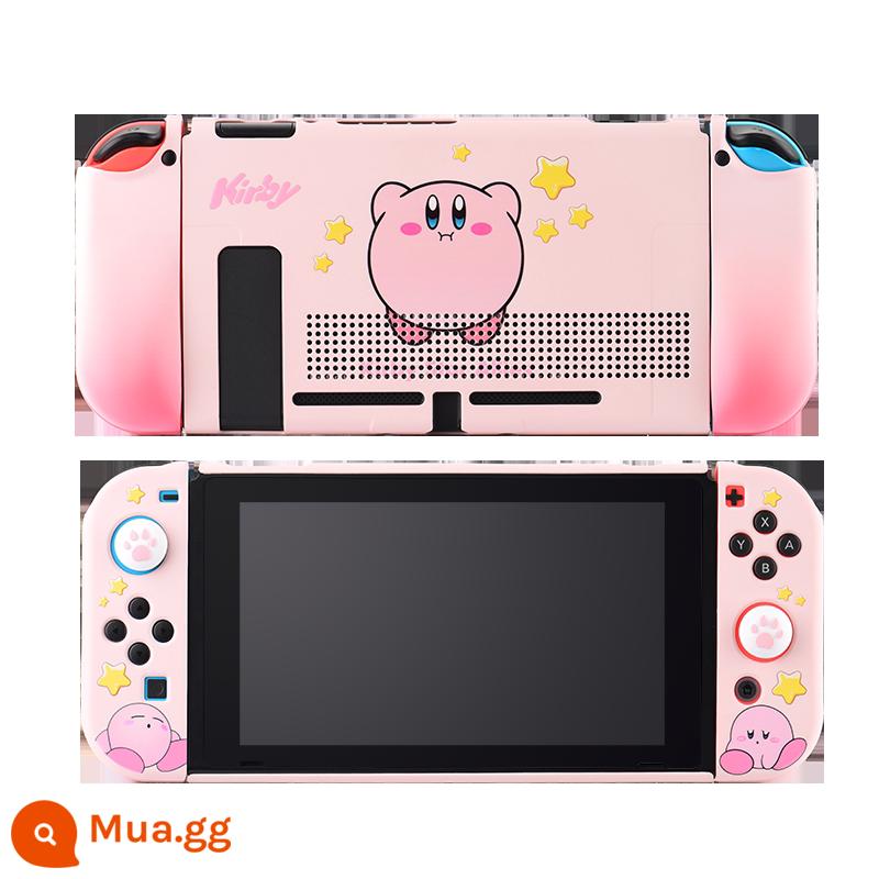 Vỏ bảo vệ Nintendo Switch vỏ cứng màn hình oled tích hợp tay cầm silicon vỏ mềm Star Kirby Phiên bản tiếng Nhật thời lượng pin phiên bản ns vỏ bảo vệ đế cắm được miếng dán có thể tháo rời hộp đựng thẻ di động túi đựng - Vỏ bảo vệ NS [Kirby] đi kèm nắp bập bênh + màng cường lực