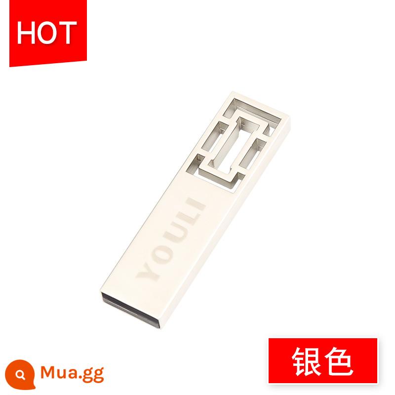 Bút 32G Kim Loại Mini Bút Chính Hãng Tốc Độ Cao Xe Bút Sáng Tạo Quà Tặng Doanh Nghiệp Logo Tùy Chỉnh Chữ Bút - bạc 32g