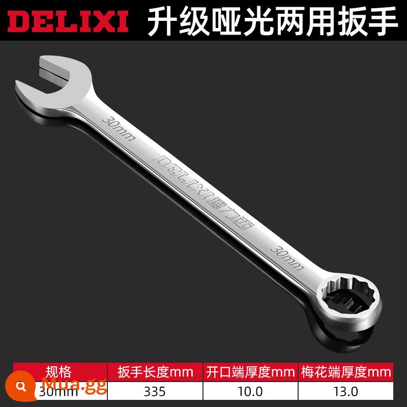 Cờ lê lưỡng dụng Delixi thép carbon cao mận mở cờ lê hoa mận cờ lê đĩa nĩa bộ cờ lê bánh cóc - Delixi công dụng kép 30MM