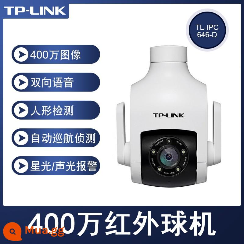 camera không dây tplink ngoài trời 4 triệu cảnh báo full màu ống nhòm zoom bi tự động camera hành trình ghi hình cửa ghi hình đầu camera giám sát ngoài trời kết nối với điện thoại di động remote wifi màn hình 360 độ - Máy vòm hành trình starlight chống nước 4 triệu IPC646-D4