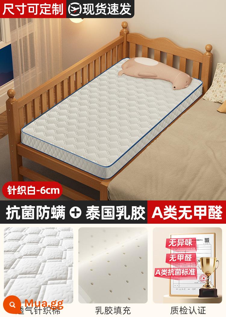 Tùy chỉnh nệm nệm cứng pad 60x20 trẻ em 80 nệm sinh viên ký túc xá đơn lẻ dừa bung em bé giường ngủ - Màu trắng quý phái [độ dày khoảng 6 cm]