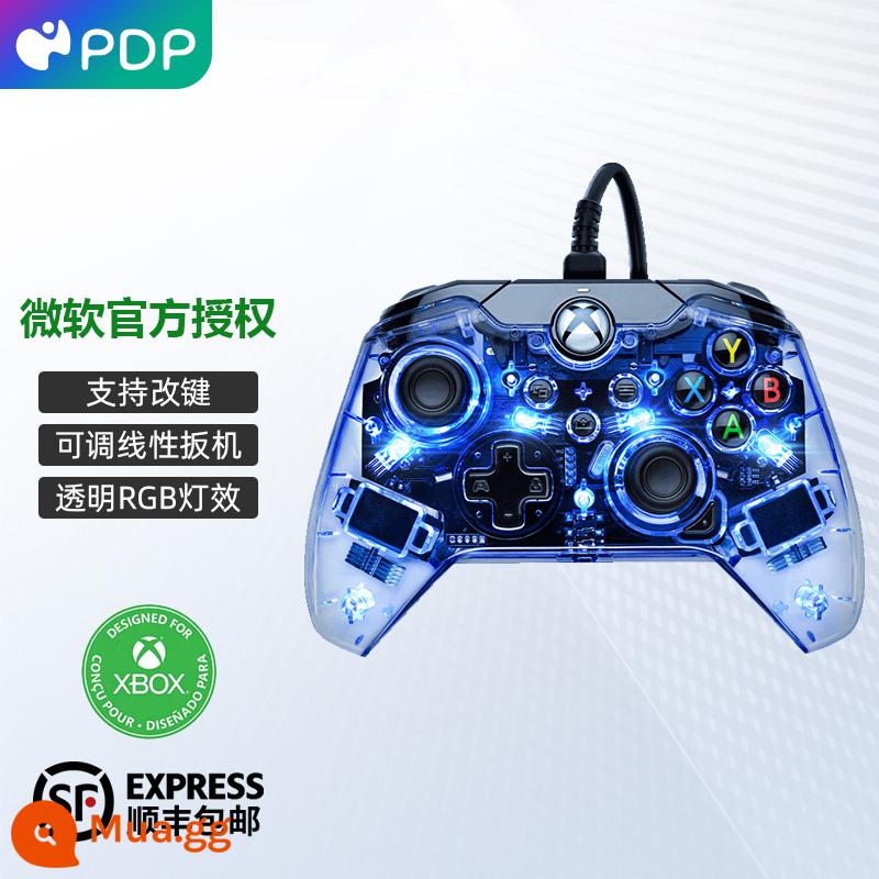 Tay cầm PDP Xbox Microsoft được ủy quyền chính thức của GamePad Xbox Series PC Phiên bản máy tính một máy chủ cho Mappore Apex Skin -Senior Line Line 5 Elton French Ring - Model cơ bản PDP (trong suốt) + túi cầm tay màu đen