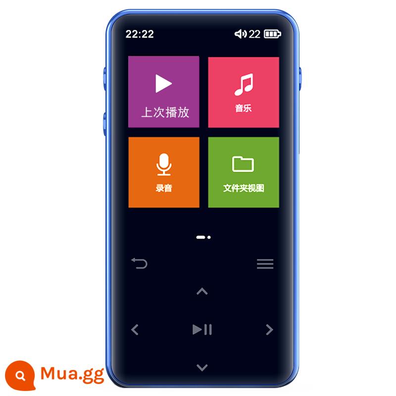 Máy nghe nhạc mp3 Philips nhỏ Walkman phiên bản sinh viên Bluetooth nghe nhạc không méo tiếng Nghe tiếng Anh MP4 - Blue 8G hỗ trợ thẻ cắm