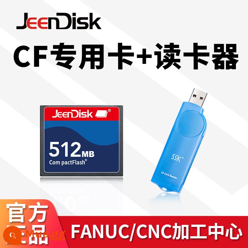 Trung tâm gia công Thẻ CF Thẻ nhớ 512m cấp công nghiệp máy công cụ CNC máy tiện máy phay điều khiển công nghiệp thẻ nhớ đa năng Siemens Mitsubishi M70 Hệ thống Fanuc Frank thẻ nhớ đặc biệt - [⑤①②MB] Thẻ CF chuyên dụng cấp công nghiệp + đầu đọc thẻ CF