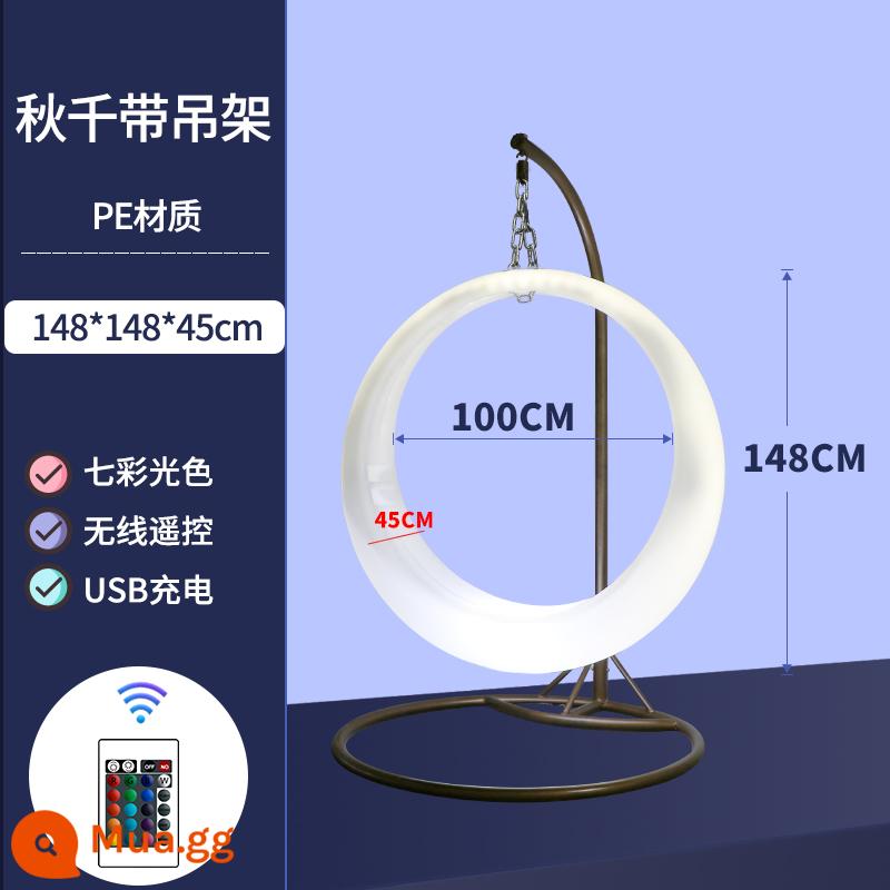 Đèn LED Ánh sáng mặt trăng phát sáng Nội thất ngoài trời Trang trí uốn cong ánh trăng thương mại Vẻ đẹp Chen Hoạt động đạo cụ trực tuyến Mặt trăng đỏ mùa thu hàng ngàn - Móc treo đu quay: 148 cm