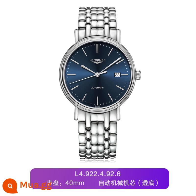 Bảo hành toàn cầu Đồng hồ Longines Swiss Đồng hồ cơ nam Magnificent Series L4.921.4.11.2 - L4.922.4.92.6-Tấm cơ màu xanh-40mm