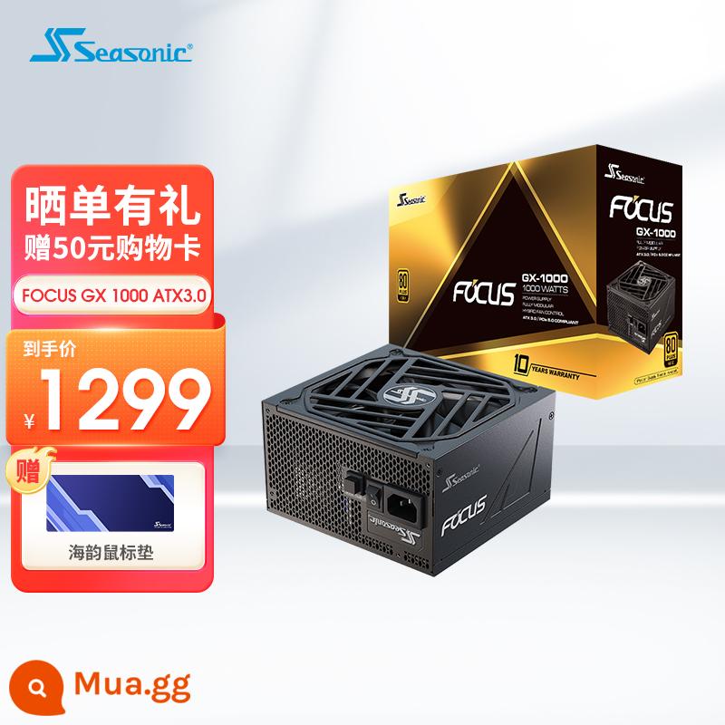 SEASONIC Haiyun Nguồn Điện FOCUS GX1000 850 750W Huy Chương Vàng Full Model Full Tụ Điện Nhật Bản - Phiên bản mới của Bộ nguồn ATX3.0 FOCUS GX 1000W Haiyun Gold