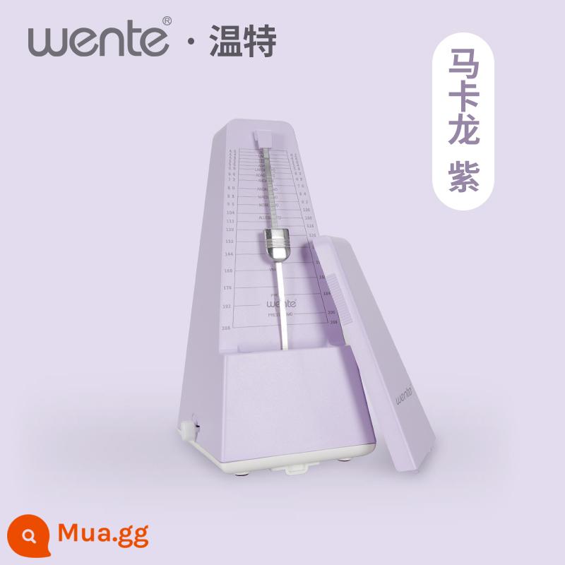 Wente Đức nhập khẩu Wente cơ học nhịp đàn piano kiểm tra kiểm tra đặc biệt đàn violon guitar nhịp điệu nhạc cụ đa năng - Macaron Tím (thu thập để nhận folder nhạc + kèn harmonica + vải lau đàn piano)