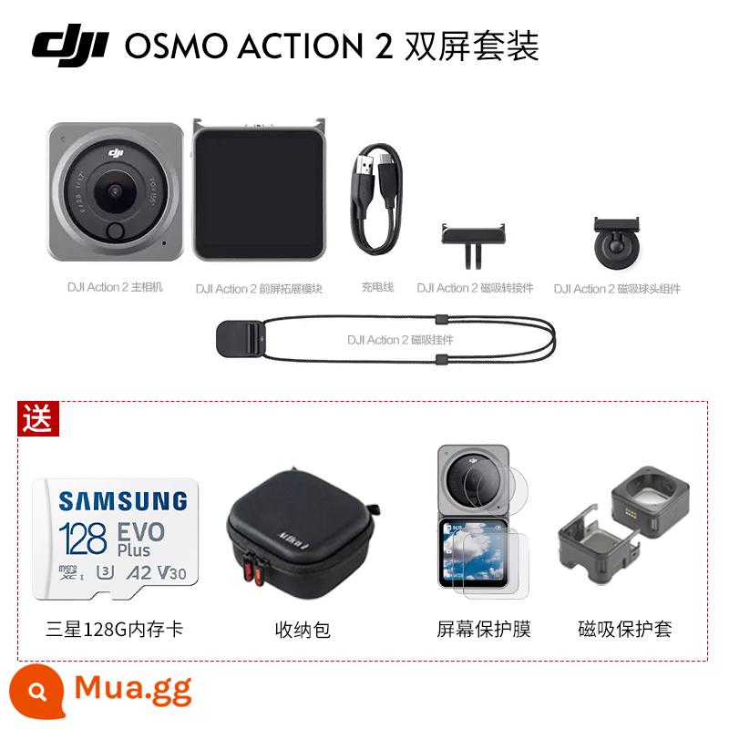 Camera thể thao DJI ACTION3 chống nước chống rung độ nét cao live 5k selfie - Bộ màn hình kép AC2