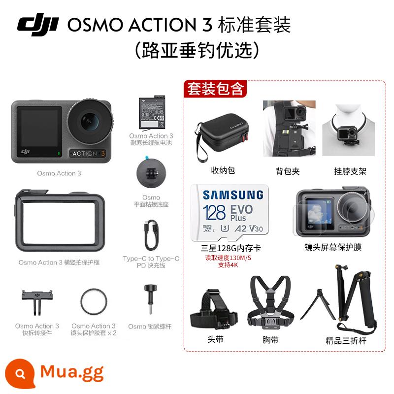 Camera thể thao DJI ACTION3 chống nước chống rung độ nét cao live 5k selfie - Bộ tiêu chuẩn♥ Ưu tiên câu cá thu hút