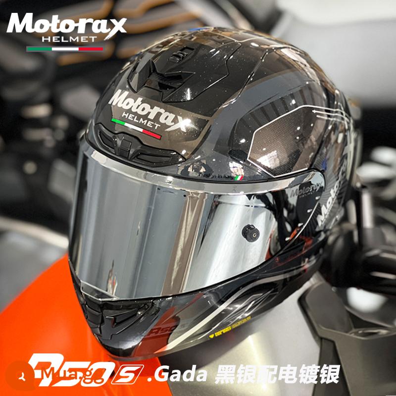 MOTORAX R50S Koi Đầu Xám Mũ Bảo Hiểm Nam Nữ Bốn Mùa Đầu Máy Full Mũ Bảo Hiểm Cá Tính Thoáng Mát Đầu Máy Đa Năng - R50SGada đen phân phối bạc mạ bạc